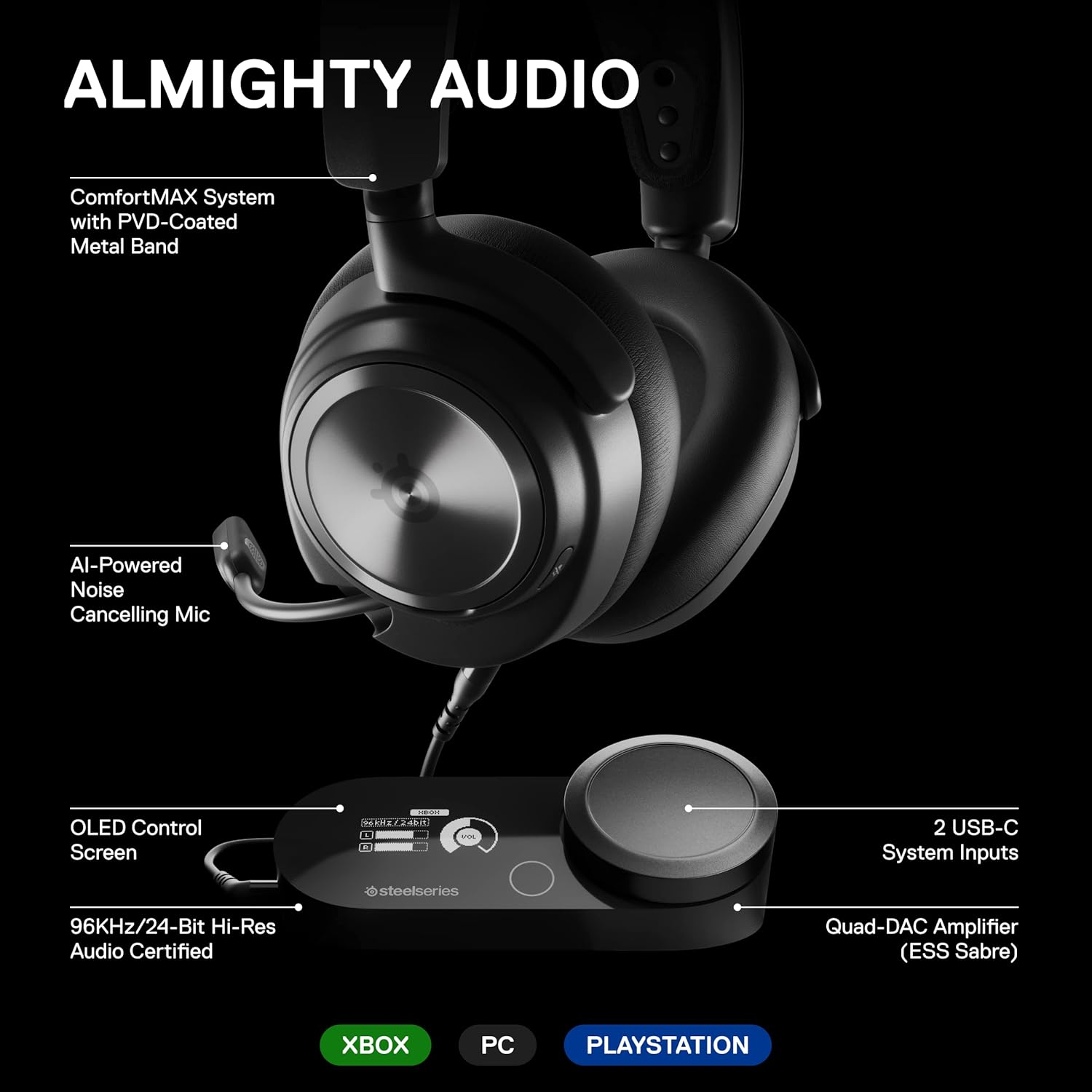 SteelSeries Arctis Nova Pro Multi-System Wired Gaming Headset SteelSeries Arctis Nova Pro Multi-System Wired Gaming Headset